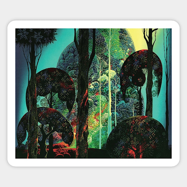 Eyvind Earle Sticker by QualityArtFirst